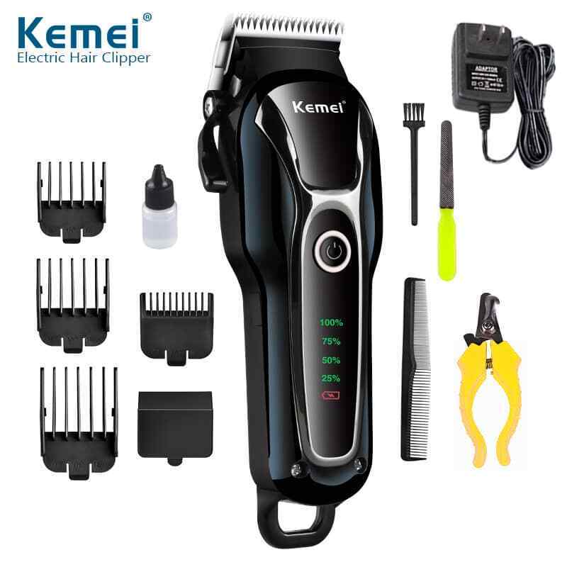 KEMEI Pet Dog Cat Hair Clippers Grooming Trimmer Kit Professional Cordless Set