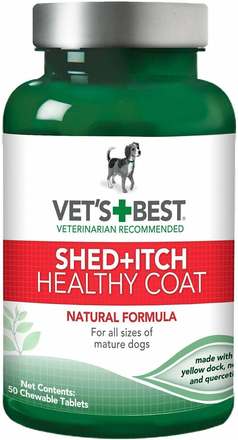 Vet's Best Healthy Coat Shed & Itch Relief Dog Supplement, 50 Count