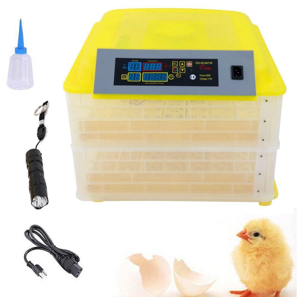 96Eggs Chicken Goose Incubator Automatic Egg Incubator Poultry Hatcher 110V