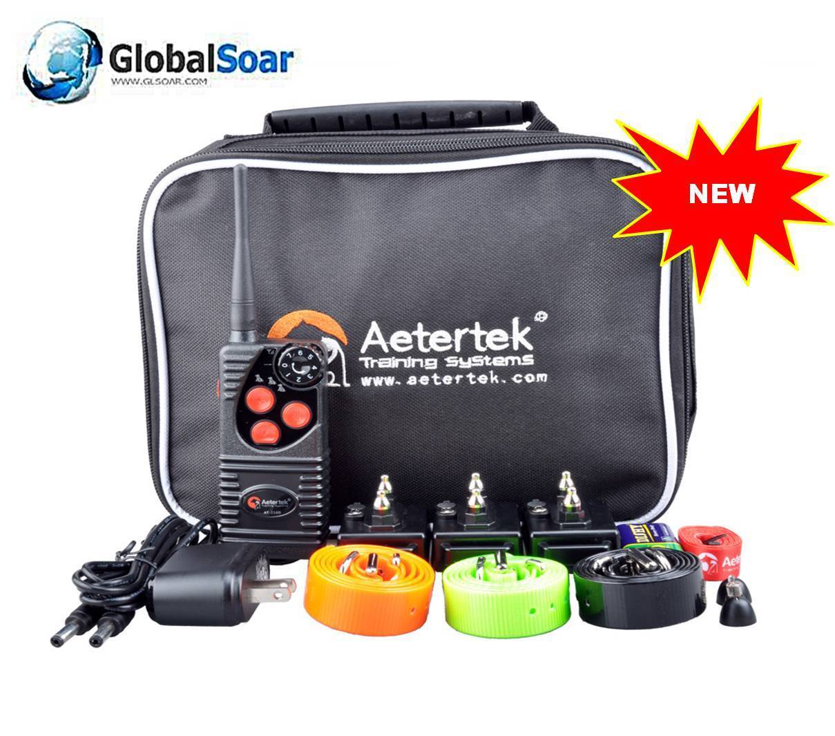 Aetertek 216D-550-3 600 Yard 3 Dog Training Anti Bark & Waterproof Collar
