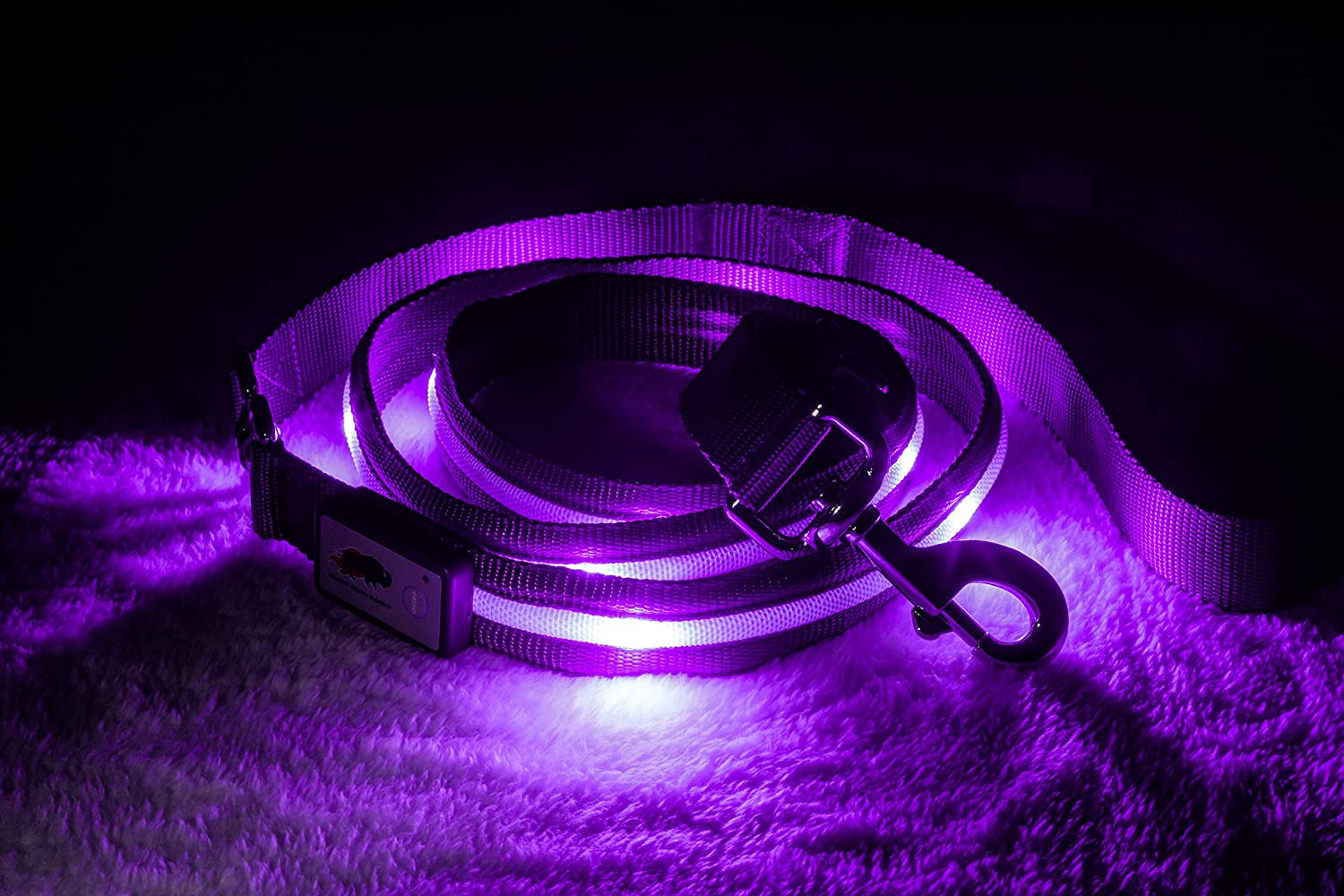 Blazin' Safety LED Dog Leash - USB Rechargeable Flashing Light, 6 Ft, Water Resi