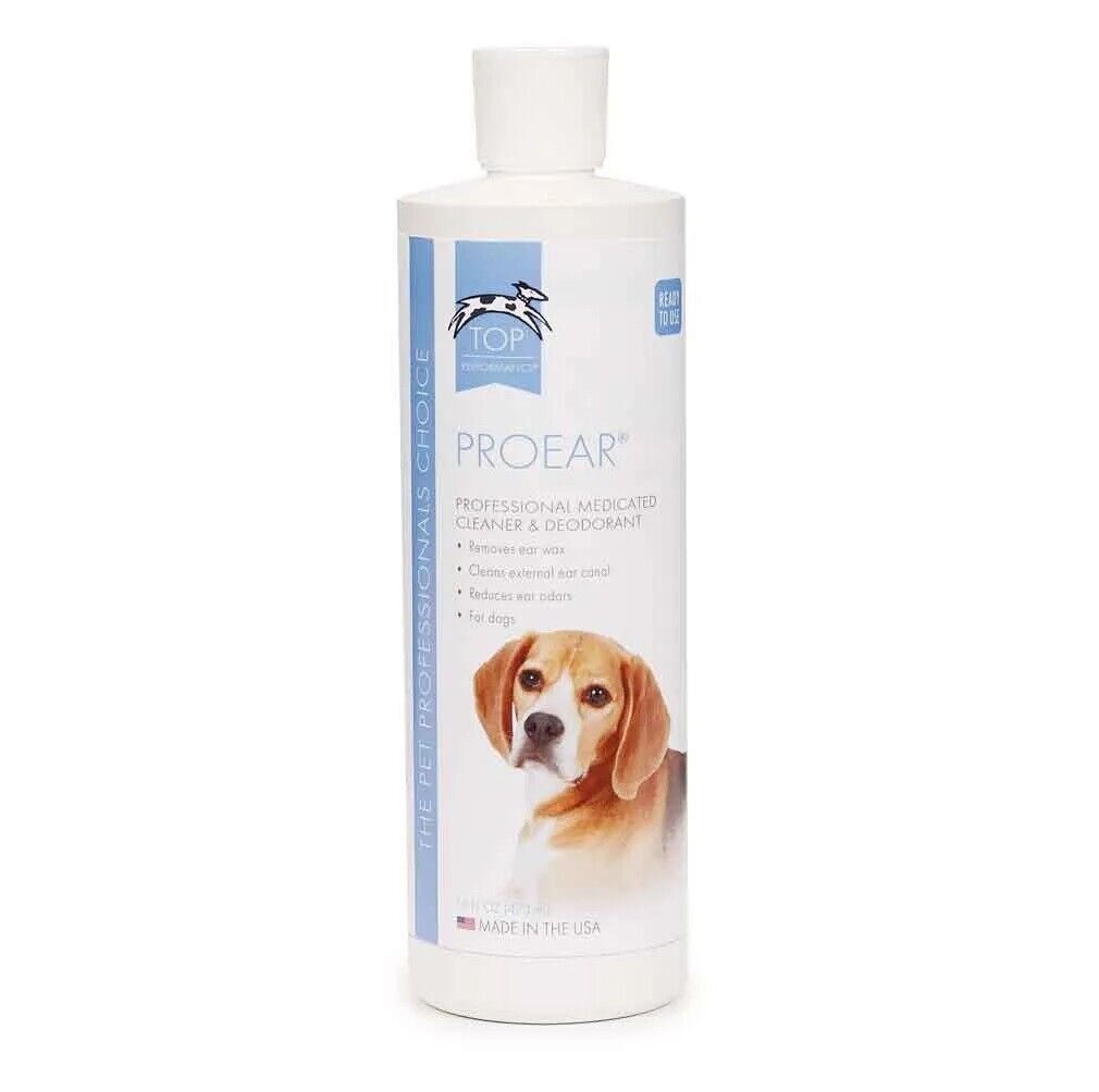 Pro Ear Professional Effective Medicated Dog and Cat Ear Cleaner Choose Size
