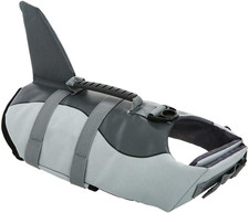 Dog Life Jacket Ripstop Shark Dog Safety Vest Adjustable Preserver with High Buo picture