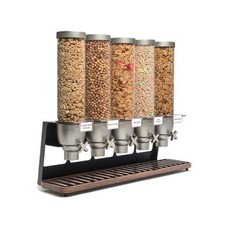 Container Table-Top Cereal Dispenser with Walnut Tray- 6.5-Gallon #EZ522 picture
