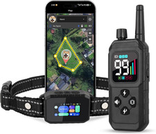 GPS Wireless Dog Collar Fence System & Training Collar, No Monthly Fee App & Rem picture