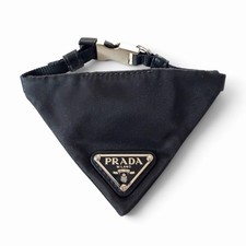 Prada Re-Nylon Dog Scarf Collar Bandana Black Size S 25-30cm Good Condition picture