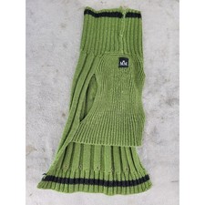 SimplyShe MM Green Ribbed Knit Dog Sweater Military Patch Olive 14
