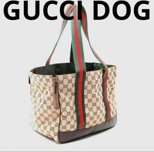 GUCCI GG Canvas Dog Carrier Bag Sherry Line Pet Tote 131697 picture