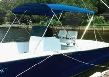Carver Covers 604A02 3 Bow Bimini Top 79-84In Jet Black Canvas Made by Carver... picture