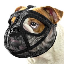 Short Snout Dog Muzzle French Bulldog Full Pant Design Prevent Eating Biting picture