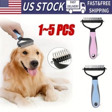 2side Dog Brush for Shedding Dematting Pet Grooming Cat Hair Undercoat Rake Comb picture