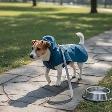 Clear Hood Dog Raincoat Lightweight Waterproof Dog Slicker Adjustable Straps picture