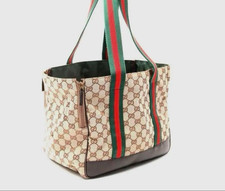 GUCCI GG Canvas Dog Carrier Bag Sherry Line Pet Tote Unused Item From Japan F/S picture