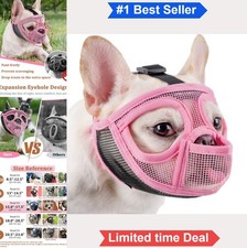 Mesh Dog Muzzle for Short Snout French Bulldog Pug Anti Scavenge Panting picture