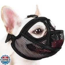 Mayerzon French Bulldog Muzzle, Full Pant Mesh Short Snout Muzzle for Flat-Fa picture