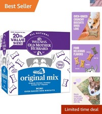 All-Natural Mini Dog Biscuits - 4 Flavor Assortment, 20 lb for Training & Snacks picture