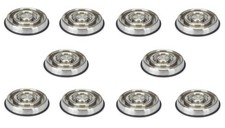 Slow Feeder Dog Bowls Heavy Stainless Steel Non Skid No Tip 10 Dish Bulk Packs picture