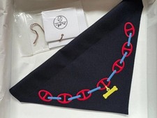 Hermes Navy Dog Scarf Dog Bandana Size L for Large Dog Unused T3 picture
