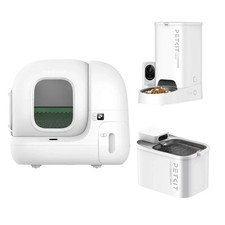 Auto Litter Box Smart Feeder Water Fountain PETKIT Pet Starter Kit picture
