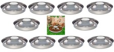 10 Dish Stainless Steel Puppy Dog Cat Slow Feeder Litter Weaning Bowl Bulk Pack picture