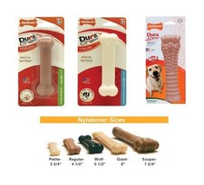 Dog Chew Treats Durable Tough Flavored Nylon Bones Choose Flavor and Size picture