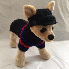 Cozy Knit Sweater and Visor Hat for Small Dog Size XXS XS S Nice Gift picture