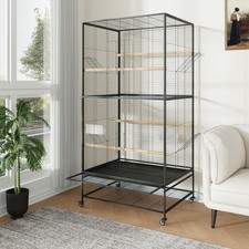 GarveeHome 66 Inch Large Bird Cage, Bird Cage with Rolling Storage Stands, Fe... picture