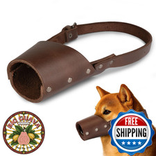 Hide & Drink, Leather Dog Muzzle Guard, Secure, Prevents Biting Chewing, Pitbull picture