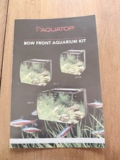 Aquatop Bow Front Aquarium 15.5 Gallons + Heater, 3 Living Rocks, Etc. picture