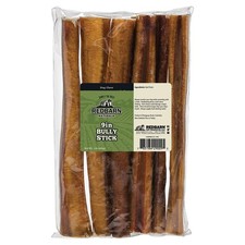 Dog Treats Bully Sticks 9 1 lb Pack of 8 Redbarn Dogs chews natural healthy picture