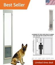 Aluminum Pet Patio Door, Adjustable Height 77-5/8