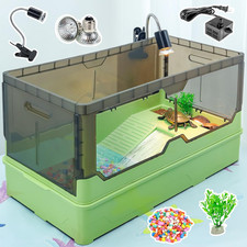 Turtle Habitat Tank Kit– Fresh Filtration, Waterplay Fun, Diverse Living, Heat L picture