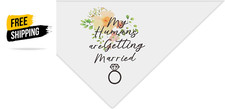 Dog Bandana My Humans Are Getting Married Pet Triangle Scarf Dog Bibs Kerchief f picture