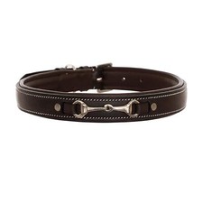 STG Genuine Leather Dog Collar Brown Adjustable Soft Premium Dog Neck Band picture