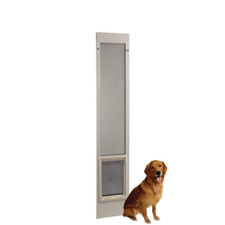 Aluminum Pet Sliding Door Insert Patio Glass Panel Lockable Large Dog Cat Flap picture