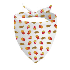 1 Piece French Fries Dog Bandana Scarf Accessory Junk Food Gift picture