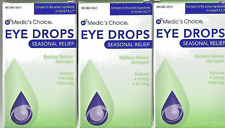 Medic's choice eye drops seasonal relief - New EXP 08/24   3 Pack picture