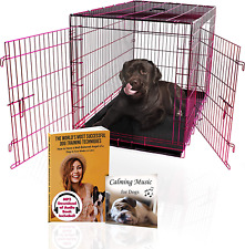 Luxury Colorful 48 Inch Foldable Dog Crate with 2 Doors | Free Training Ebook an picture