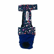 Dog Diaper Overall - Made in USA - Spring Daisy Flower on Blue Escape-Proof W... picture