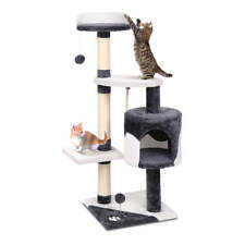 NNEDSZ Cat Tree 112cm Trees Scratching Post Scratcher Tower Condo House Furnitur picture