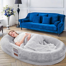 Human Dog Bed for People Adults, Giant Bean Bag Bed with Blanket 72