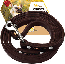 ADITYNA Leather Dog Leash 6 ft - Heavy-Duty, Soft and 6 x 1/2