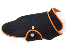 HERMES Wool/Leather Dog Jacket Dog Coat Dog Wear Orange/Black Size XS 21cm picture