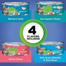 Pate Wet Cat Food For Adult Cats & Kittens,Seafood Favorites Variety Pack ozCans picture
