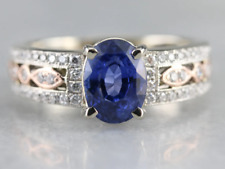 Ceylon Sapphire and Diamond Engagement Ring picture