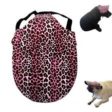 Dog Hat M L Pink Leopard- Adjustable Puppy Pet Cap Visor Sun Protection Staffy picture