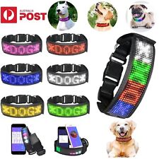 Pet Collar LED DIY Dog Tag Rechargeable Nylon Safety Flashing Night Light Glow picture