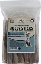 Pet’s Choice Naturals Premium Bully Sticks, Cow 6 inch (Pack of 12), Brown  picture