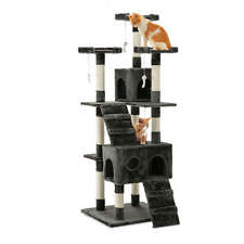 NNEDSZ Cat Tree 180cm Trees Scratching Post Scratcher Tower Condo House Furnitur picture