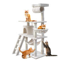 NNEDSZ Cat Tree 141cm Trees Scratching Post Scratcher Tower Condo House Furnitur picture